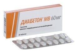 Диабетон МВ табл. с модиф. высвоб. 60 мг 30 шт.